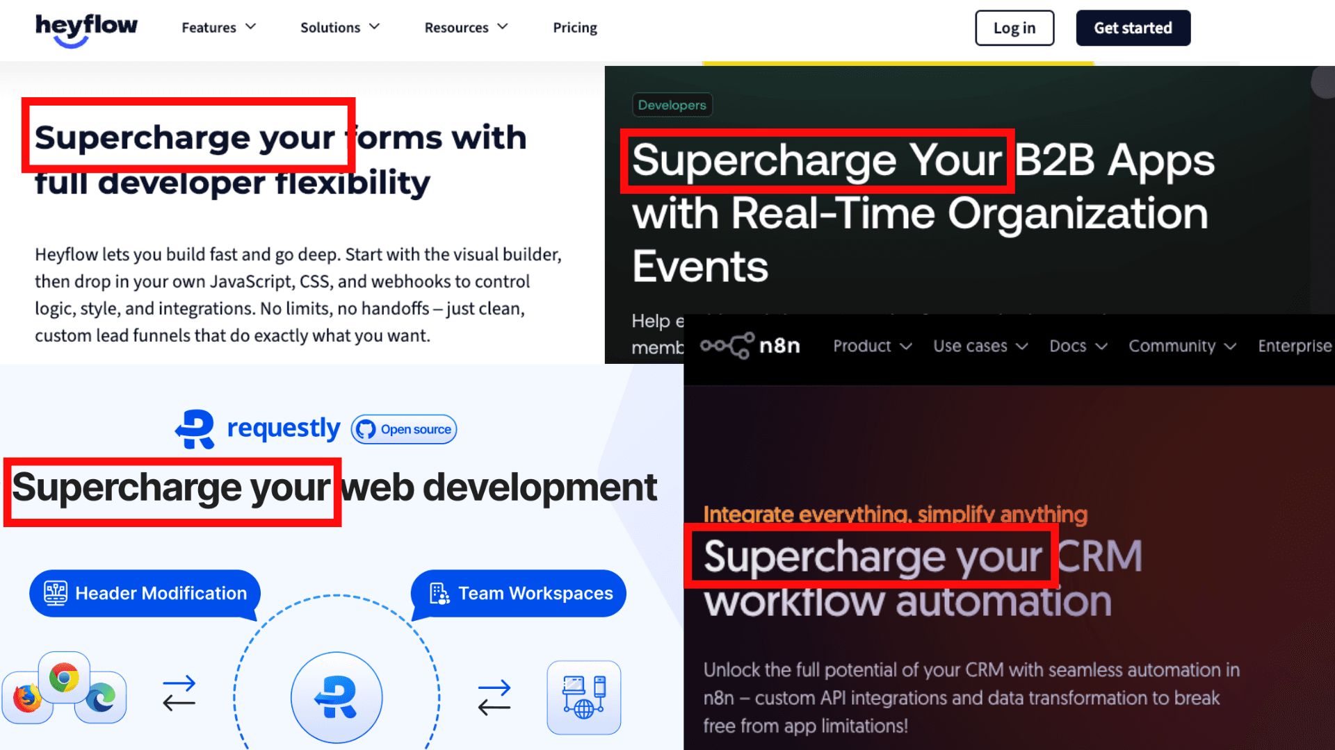 bad hero section examples