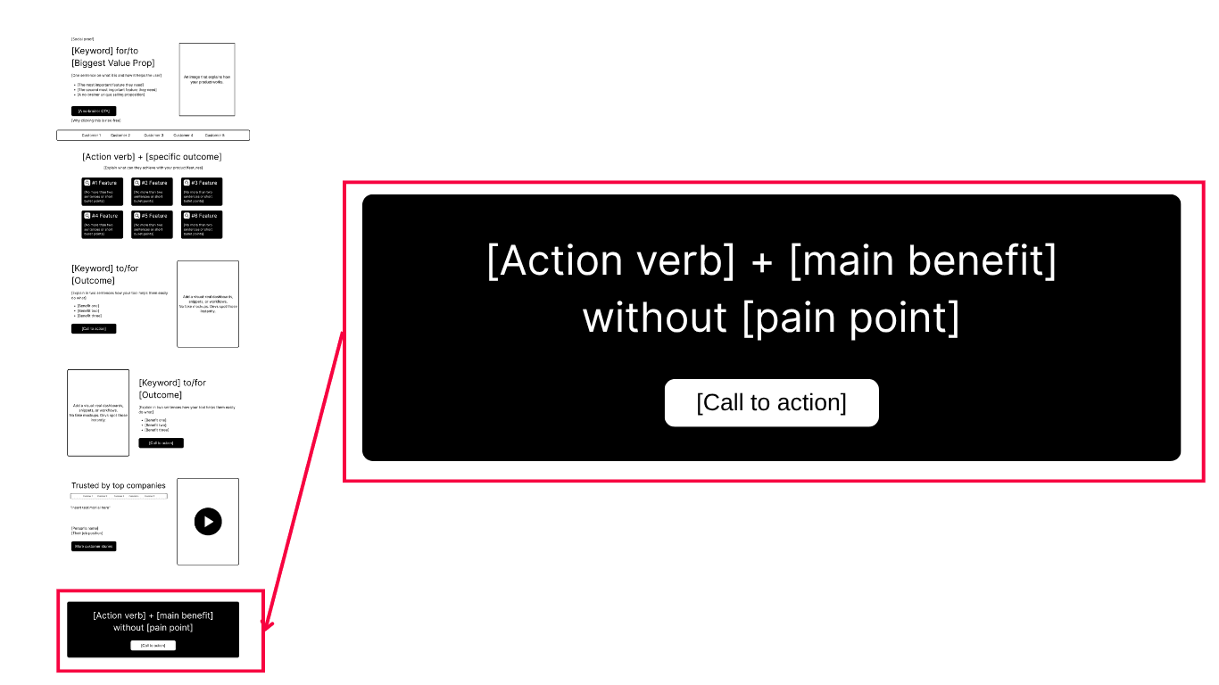 final cta section breakdown